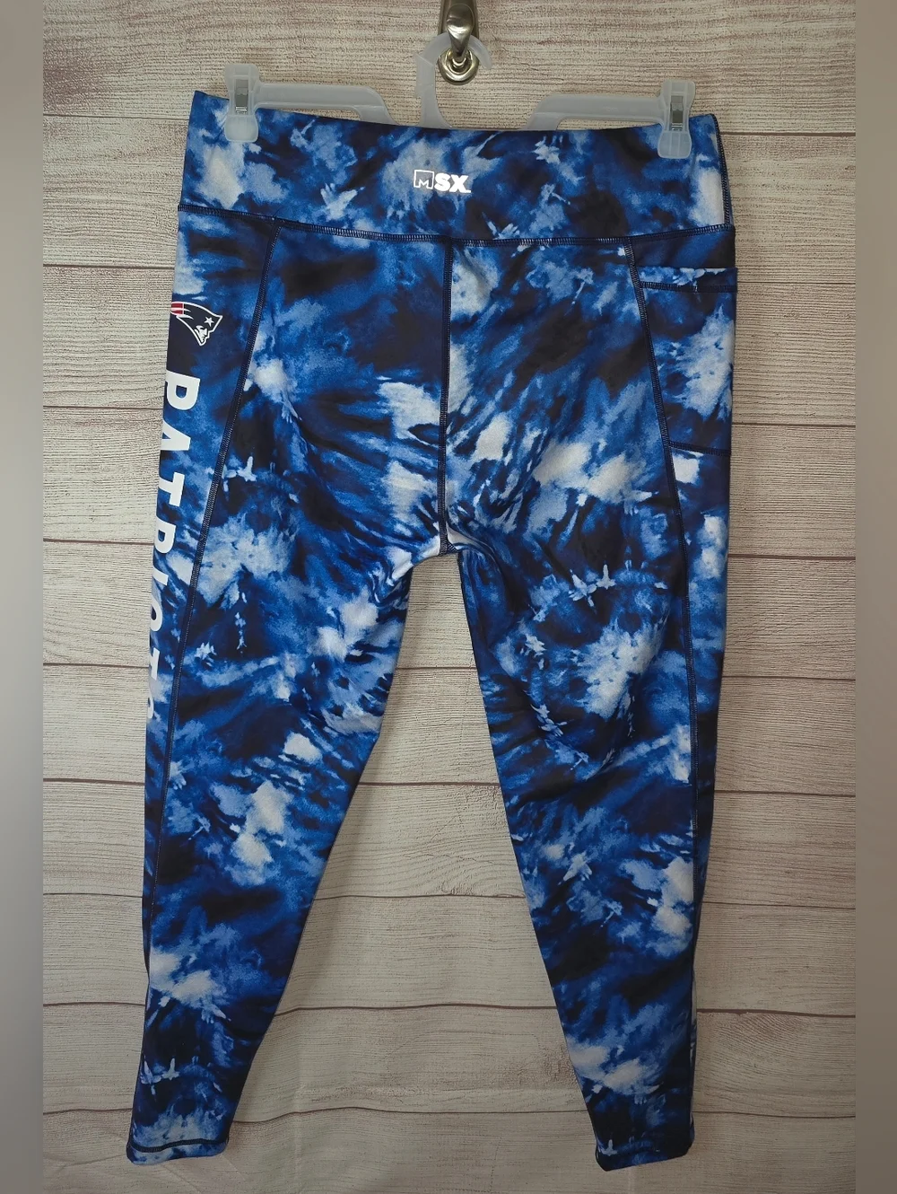 New England Patriots MSX By Michael Strahan Aubrey Tie-Dye Leggings Size XL